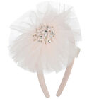 Girls Pink Tulle Headband, 1, hi-res