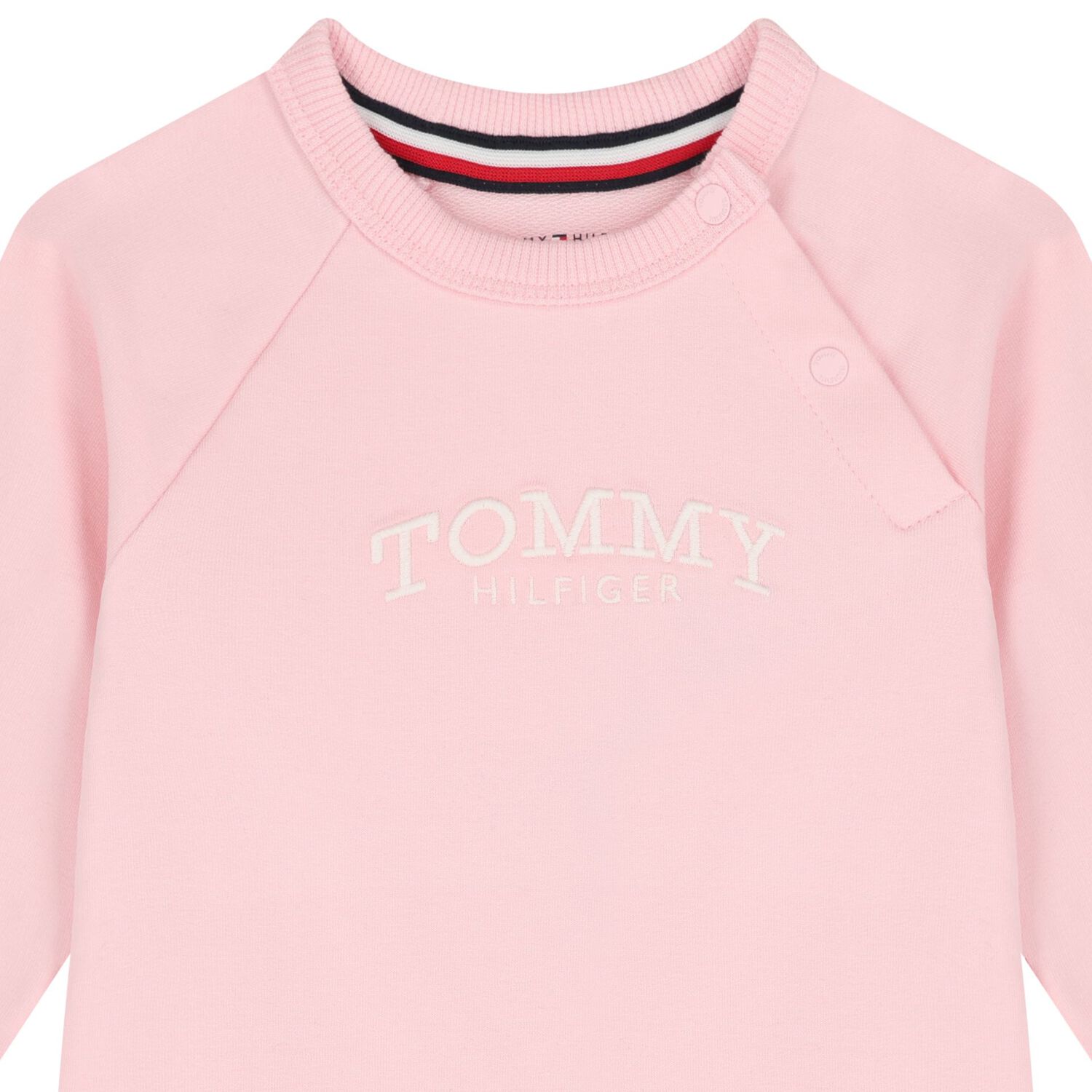 Baby Girls Pink Logo Romper, 2, hi-res