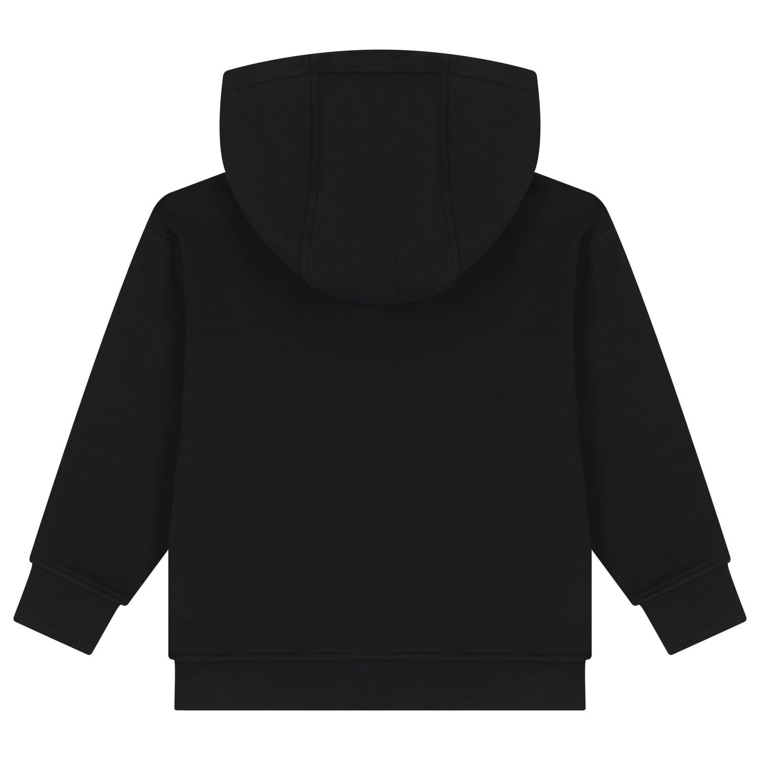 Girls Black Logo Hooded Top, 1, hi-res