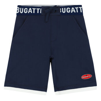 Boys Navy Logo Shorts