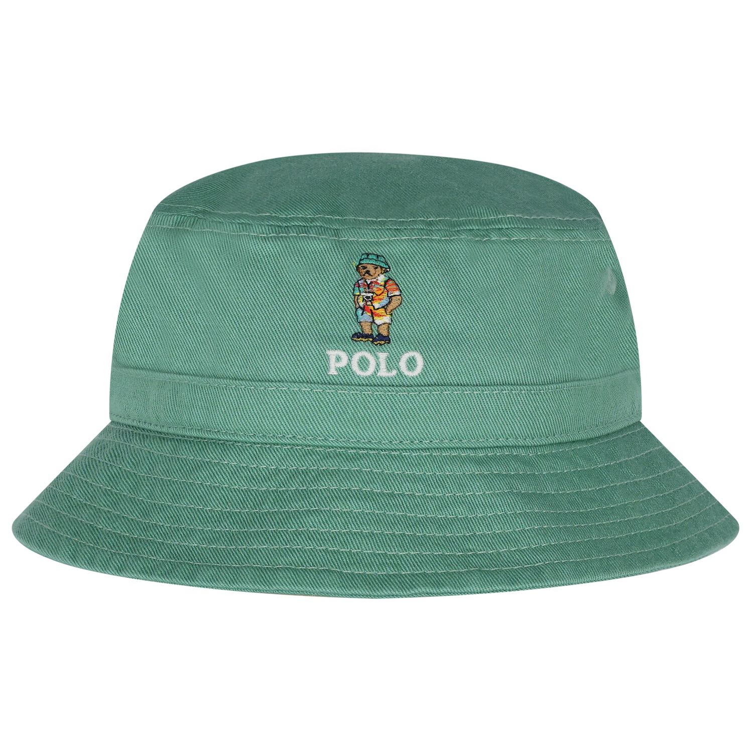 Boys Green Polo Bear Hat, 1, hi-res