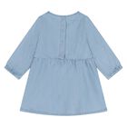 Younger Girls Blue Flower Dress, 1, hi-res