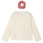 Girls Ivory Long Sleeve Top Set, 1, hi-res