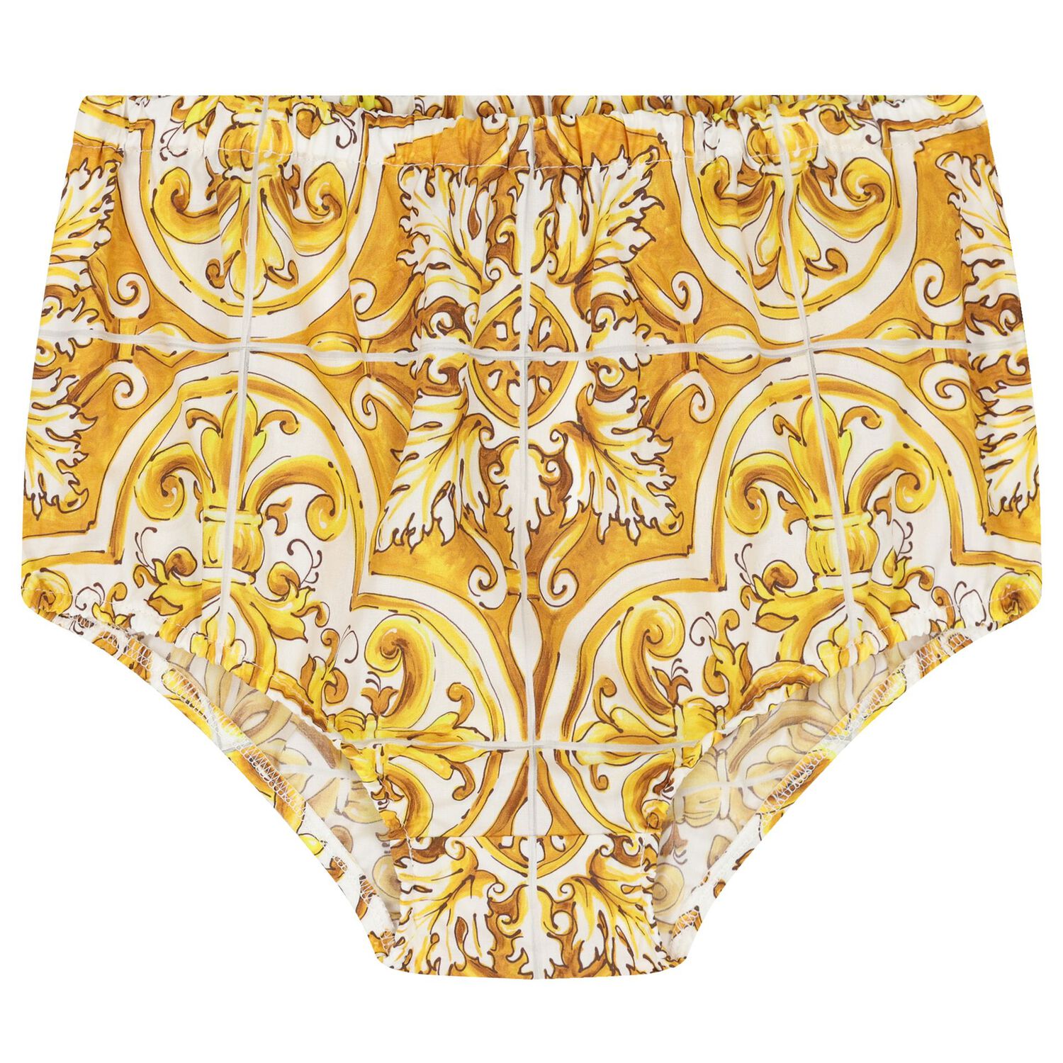 طقم بنات فستان ماجوليكا باللون الأبيض والأصفر, 1, hi-res