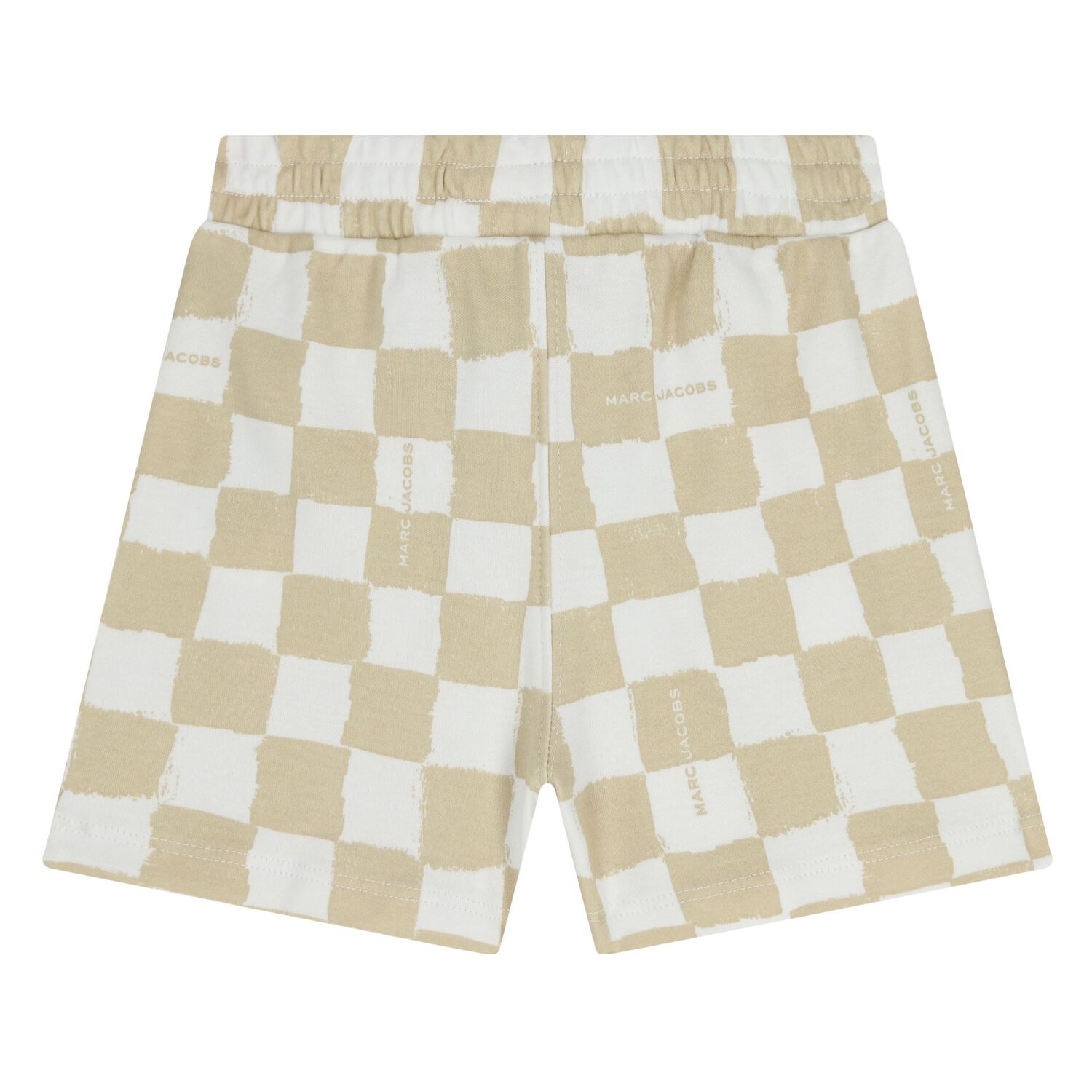 Younger Beige & White Check Shorts Set, 1, hi-res