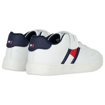 Boys White Logo Trainers