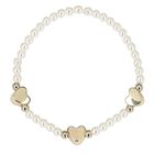 Girls White & Gold Beaded Bracelets (4 Pack), 2, hi-res