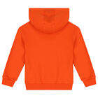 Boys Orange Varsity Tiger Hooded Top, 2, hi-res