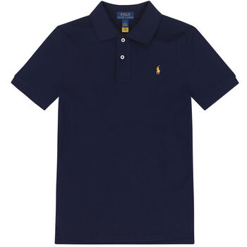 Boys Navy Logo Polo Shirt