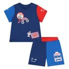 Younger Boys Blue Logo Short Set, 2, hi-res