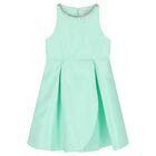 Girls Mint Green Sleeveless Dress, 1, hi-res
