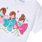 Girls White T-Shirt, 3, hi-res