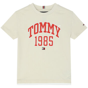 Boys Beige Logo T-Shirt
