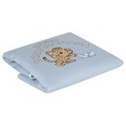 Blue & Ivory Leopard Logo Baby Blanket, 1, hi-res