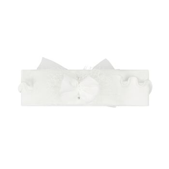 Baby Girls Ivory Bow Headband