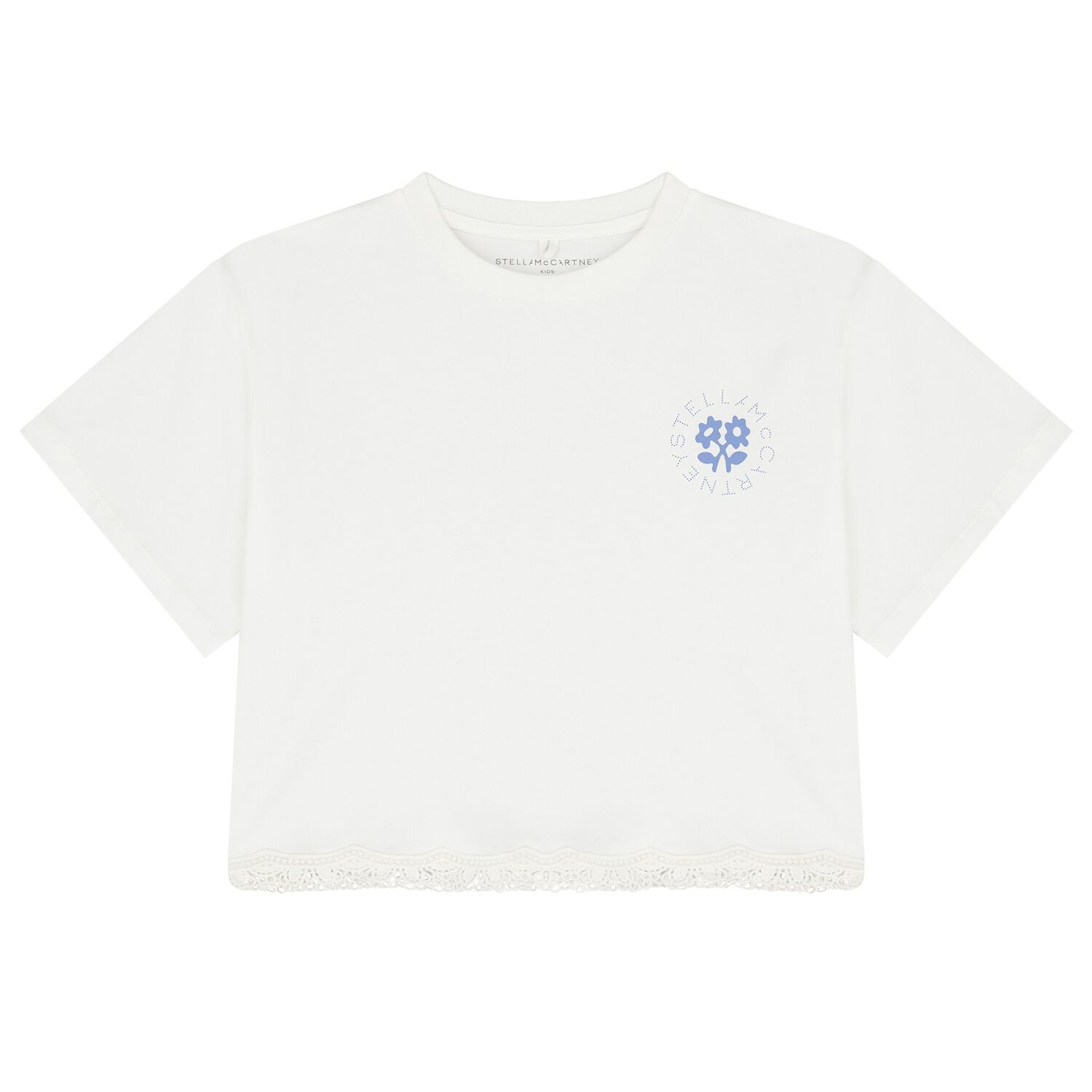 Girls White Logo T-Shirt, 1, hi-res