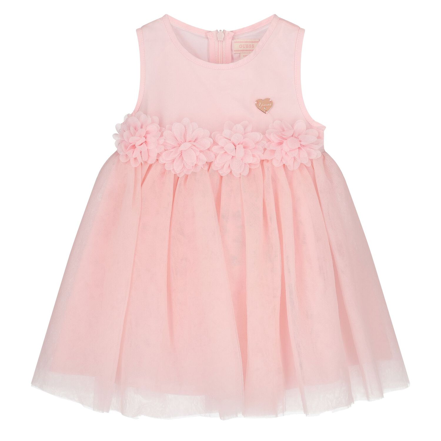 Baby Girls Pink Tulle Dress Set, 1, hi-res