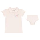 Baby Girls Pink Logo Polo Dress Set, 1, hi-res