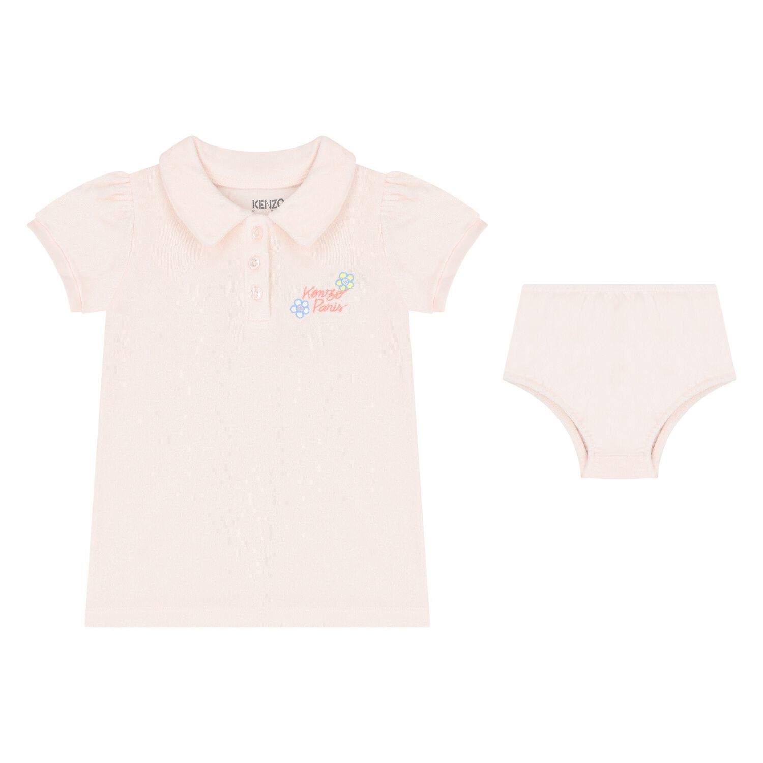 Baby Girls Pink Logo Polo Dress Set, 1, hi-res