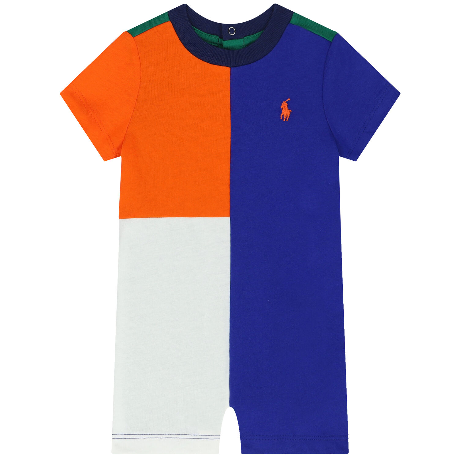 Baby Boys Multi-Coloured Logo Romper, 1, hi-res