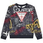 Boys Navy Blue Logo Sweatshirt, 2, hi-res