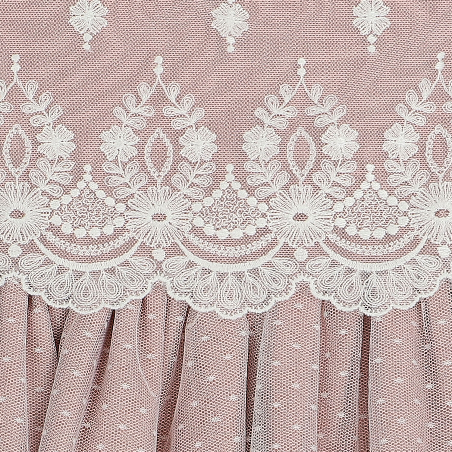 فستان بنات تول باللون الوردي , 1, hi-res