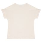 طقم ليجنز متعرج باللون العاجي والوردي للبنات, 1, hi-res