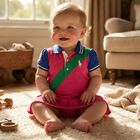 Baby Girls Pink & Green Logo Dress Set, 1, hi-res