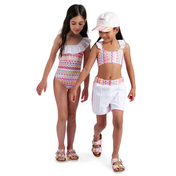 Girls Multi-Coloured Zigzag Bikini