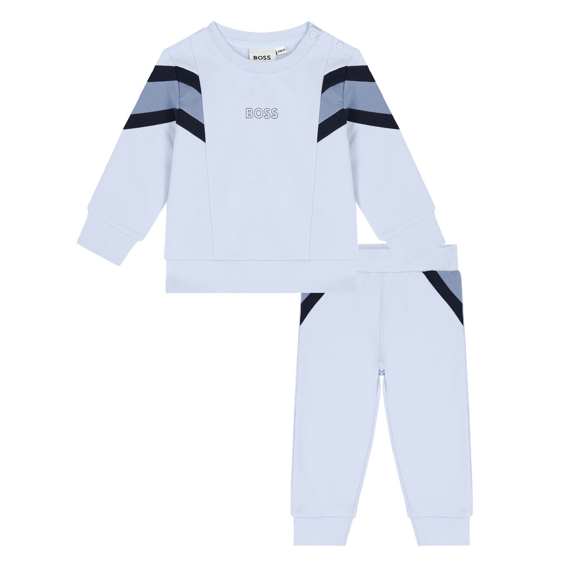 BOSS Baby Boys Blue Logo Tracksuit Set Junior Couture QA