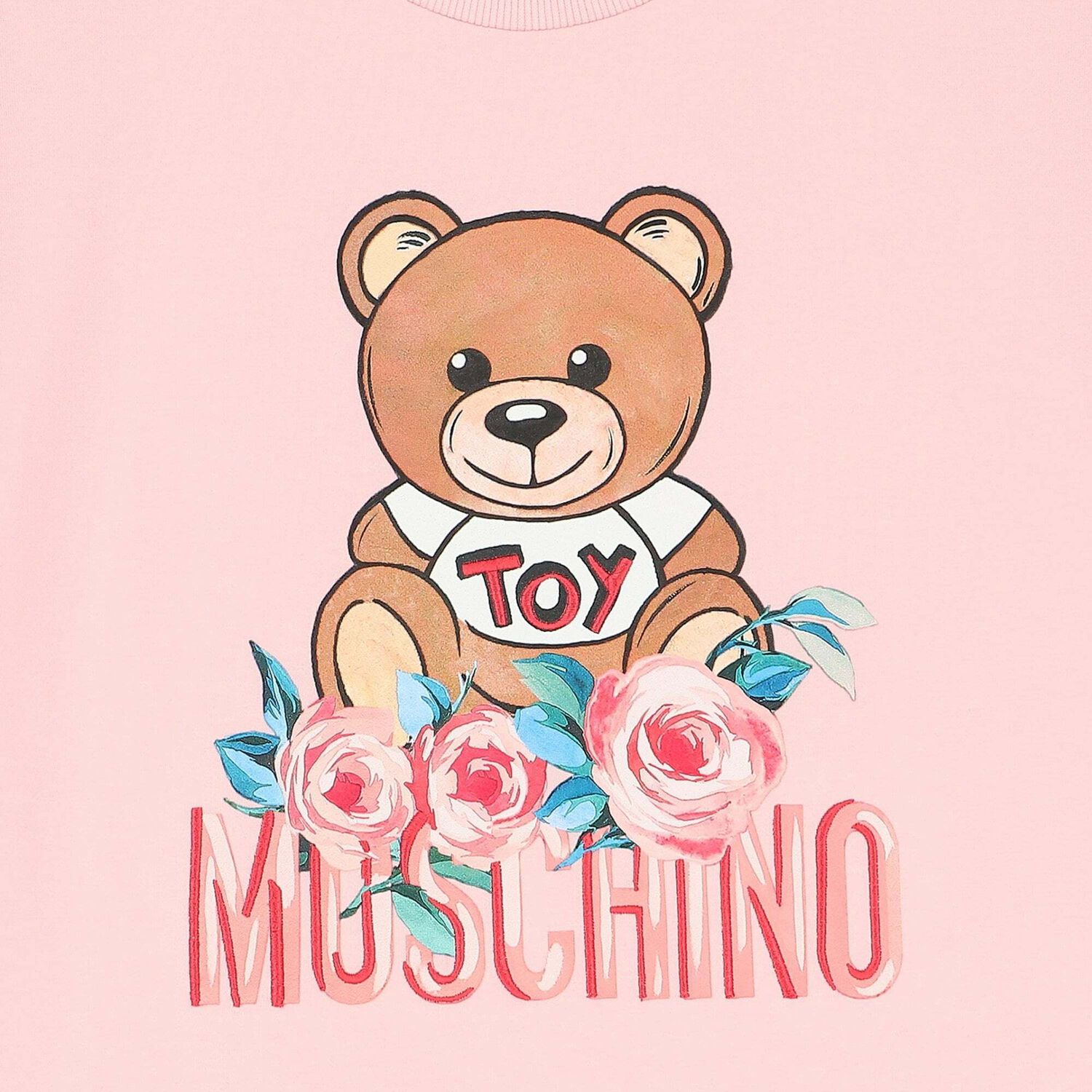 تيشيرت بالشعار باللون الوردى للبنات, 1, hi-res