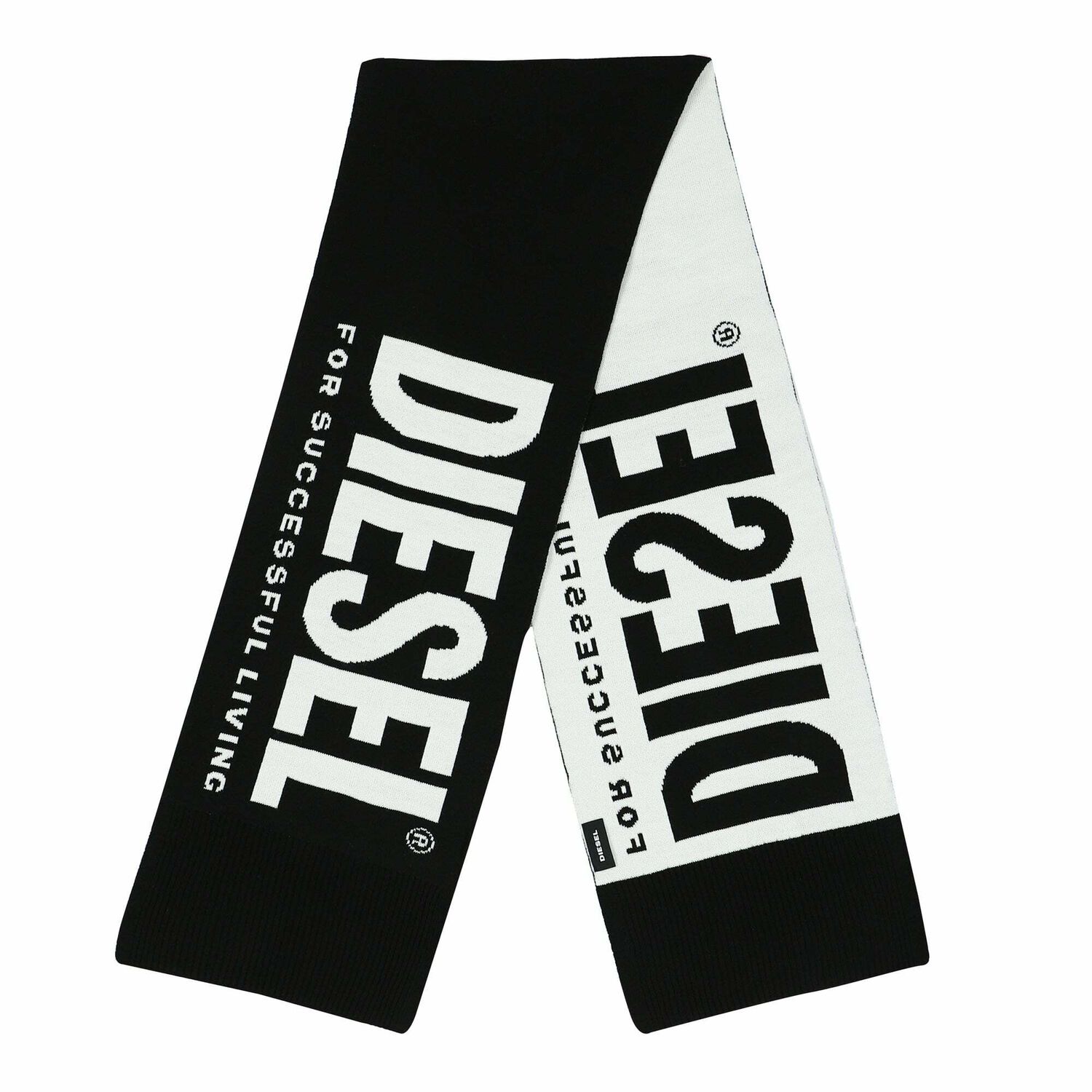 Boys Black & White Logo Scarf, 1, hi-res