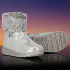 Girls Silver Logo Faux fur Boots, 1, hi-res