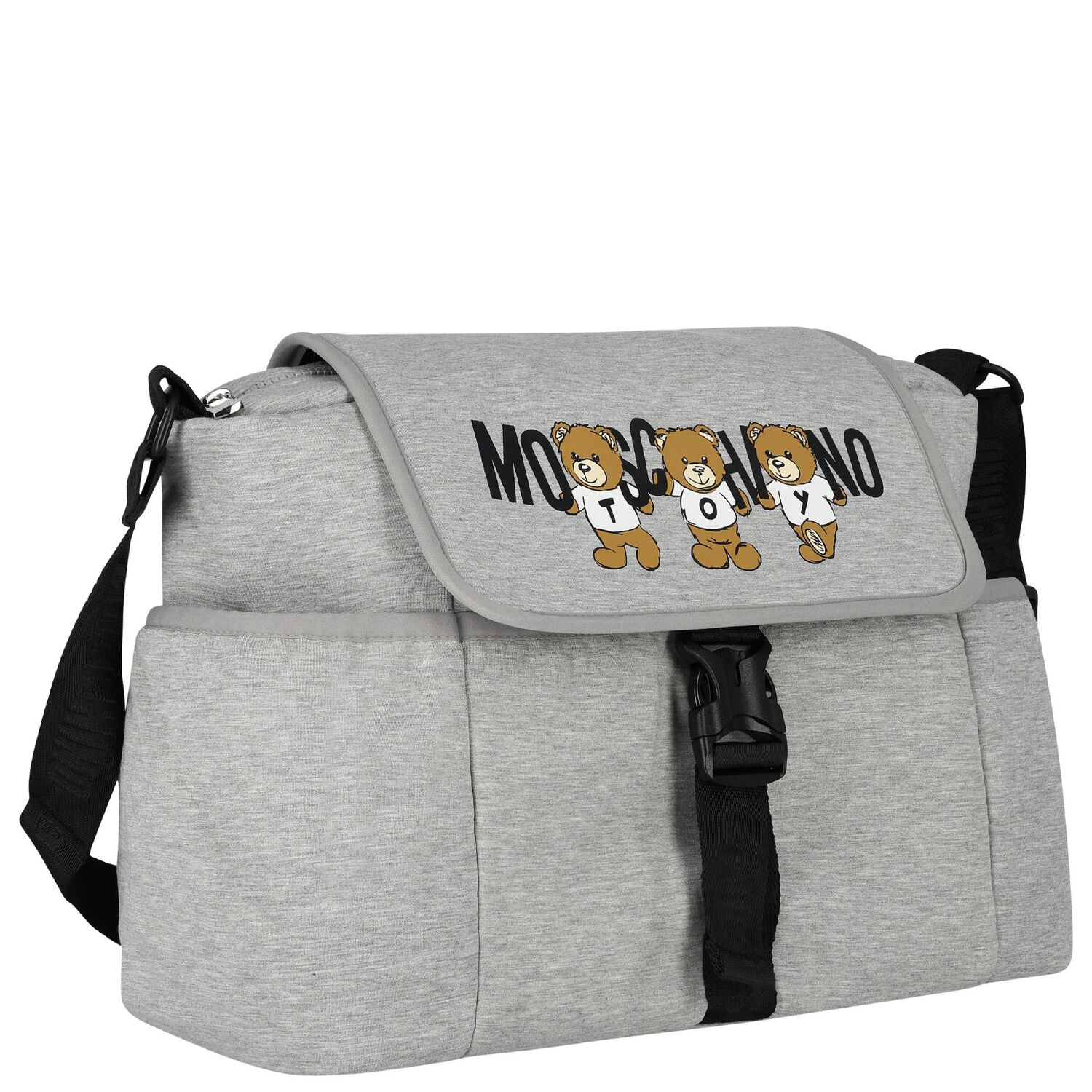 Grey Teddy Bear Logo Baby Changing Bag, 2, hi-res image number null