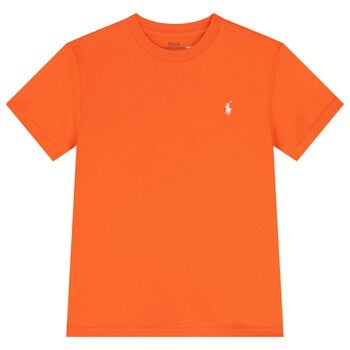 Boys Orange Logo T-Shirt