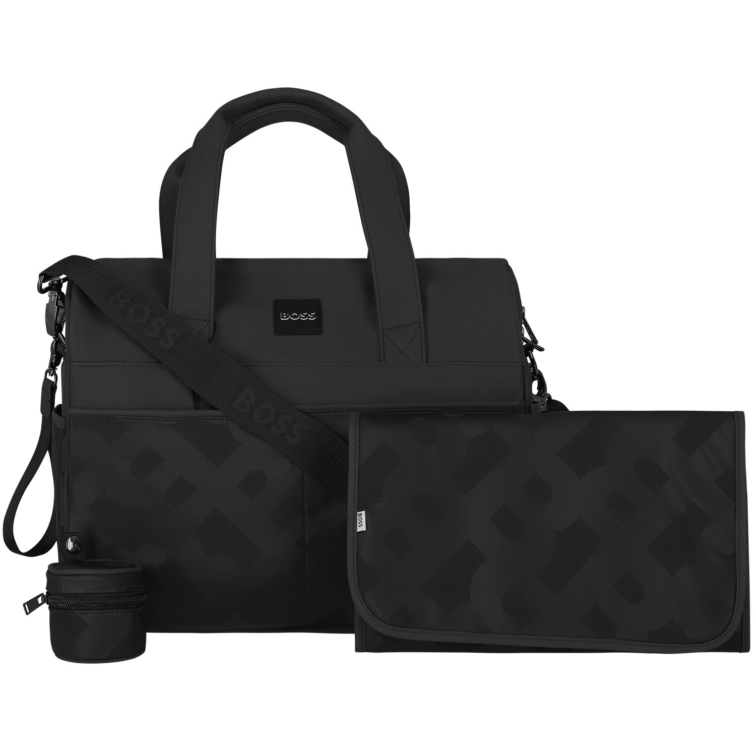 شنطة مواليد بالشعار باللون الاسود للأطفال, 1, hi-res