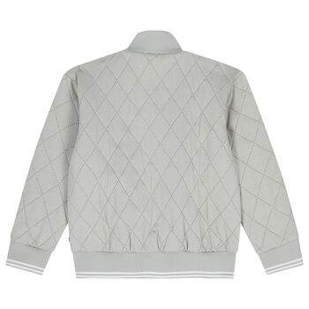 Boys Grey Logo Zip Up Top