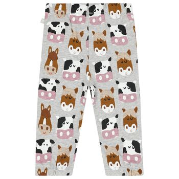 Younger Boys Grey Animals Joggers