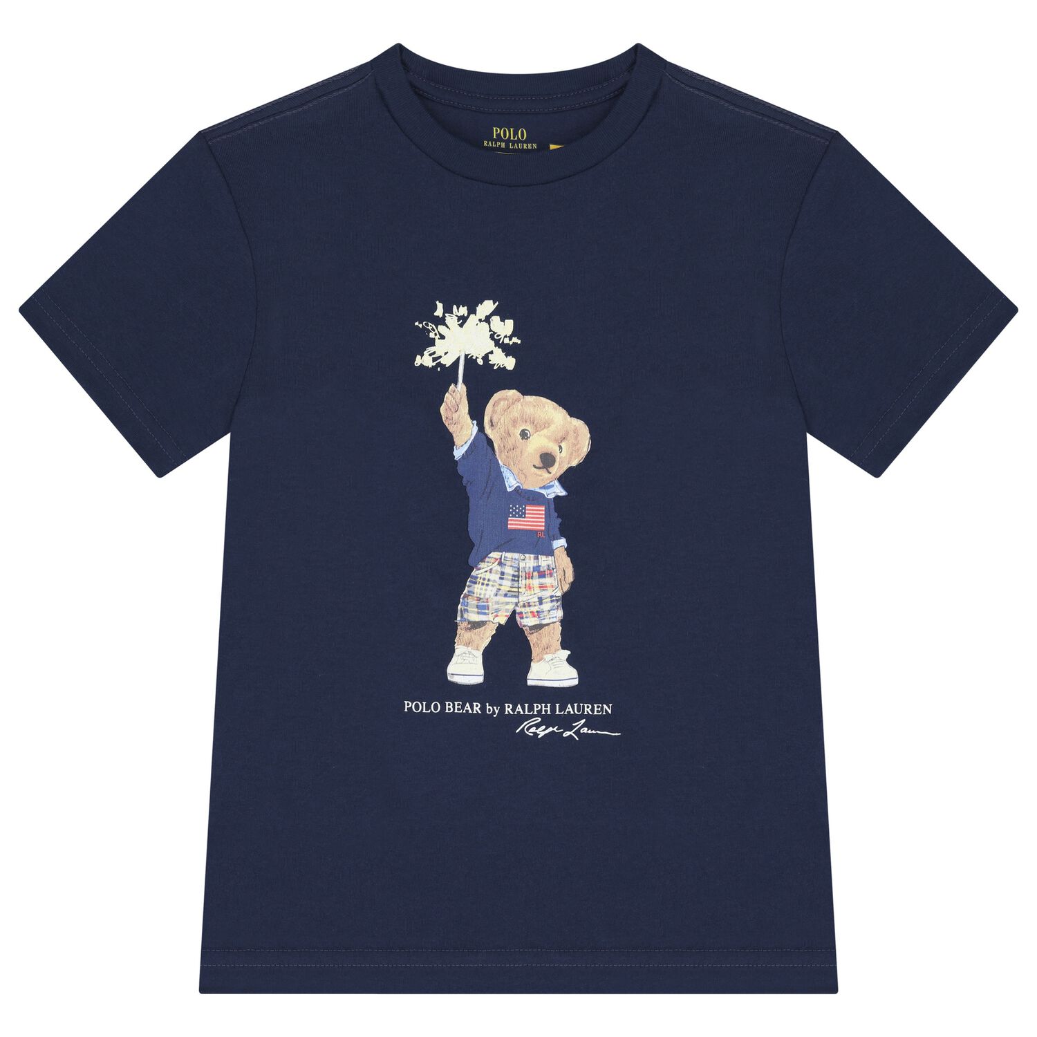 Boys Navy Blue Polo Bear T-Shirt, 1, hi-res