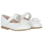 Younger Girls White Patent Leather Shoes, 1, hi-res