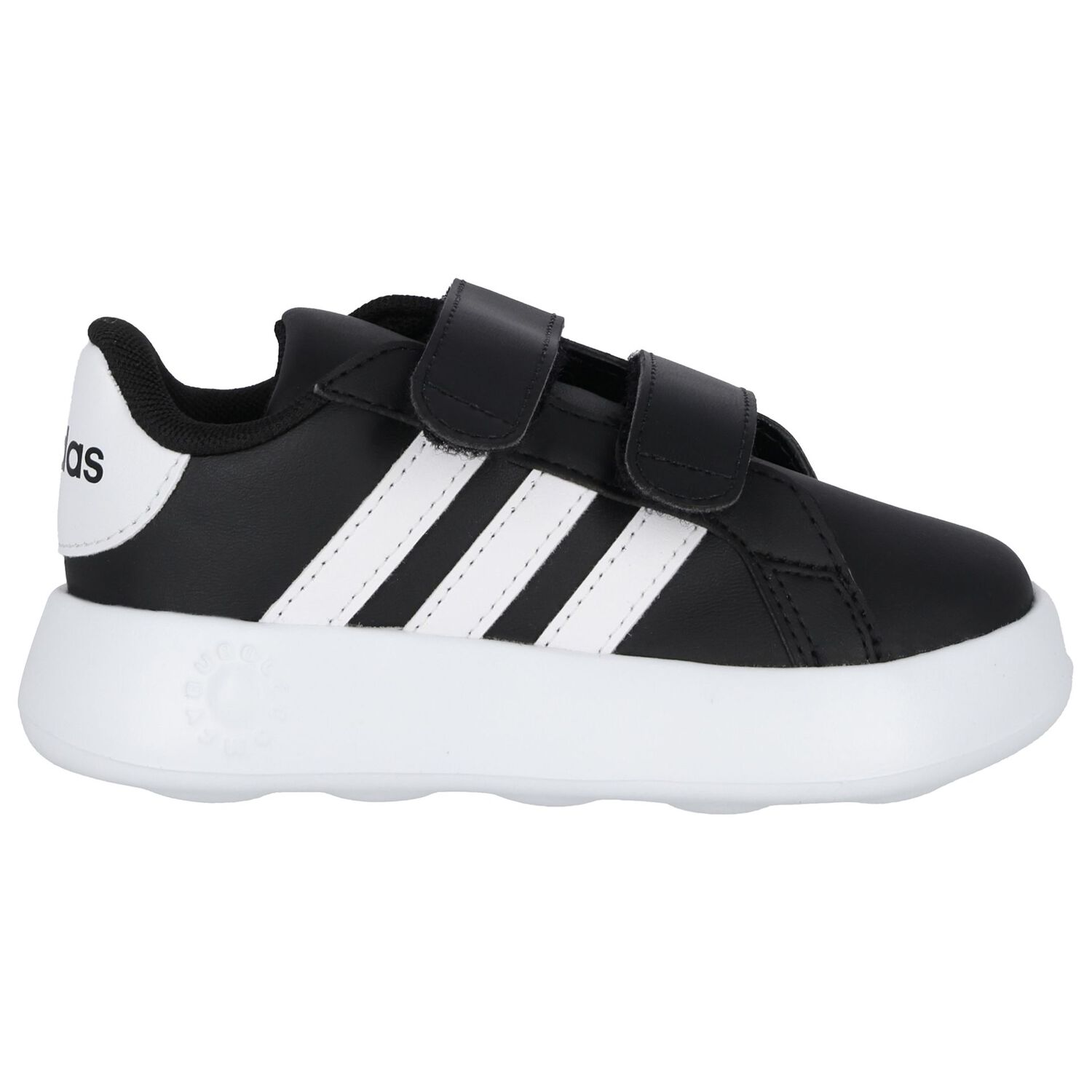 حذاء رياضي جراند كورت باللون الأبيض والأسود, 1, hi-res