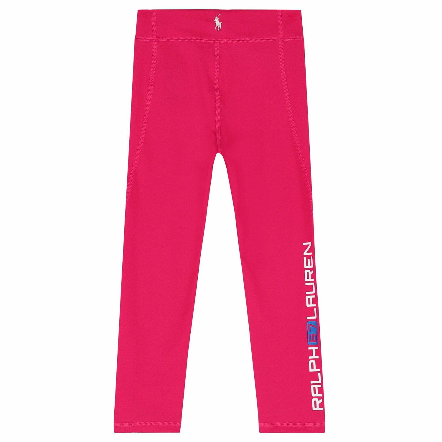 Girls Pink Logo Leggings, 1, hi-res