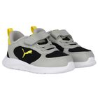 Younger Boys Grey & Black Fun Racer 2 AC Trainers, 1, hi-res