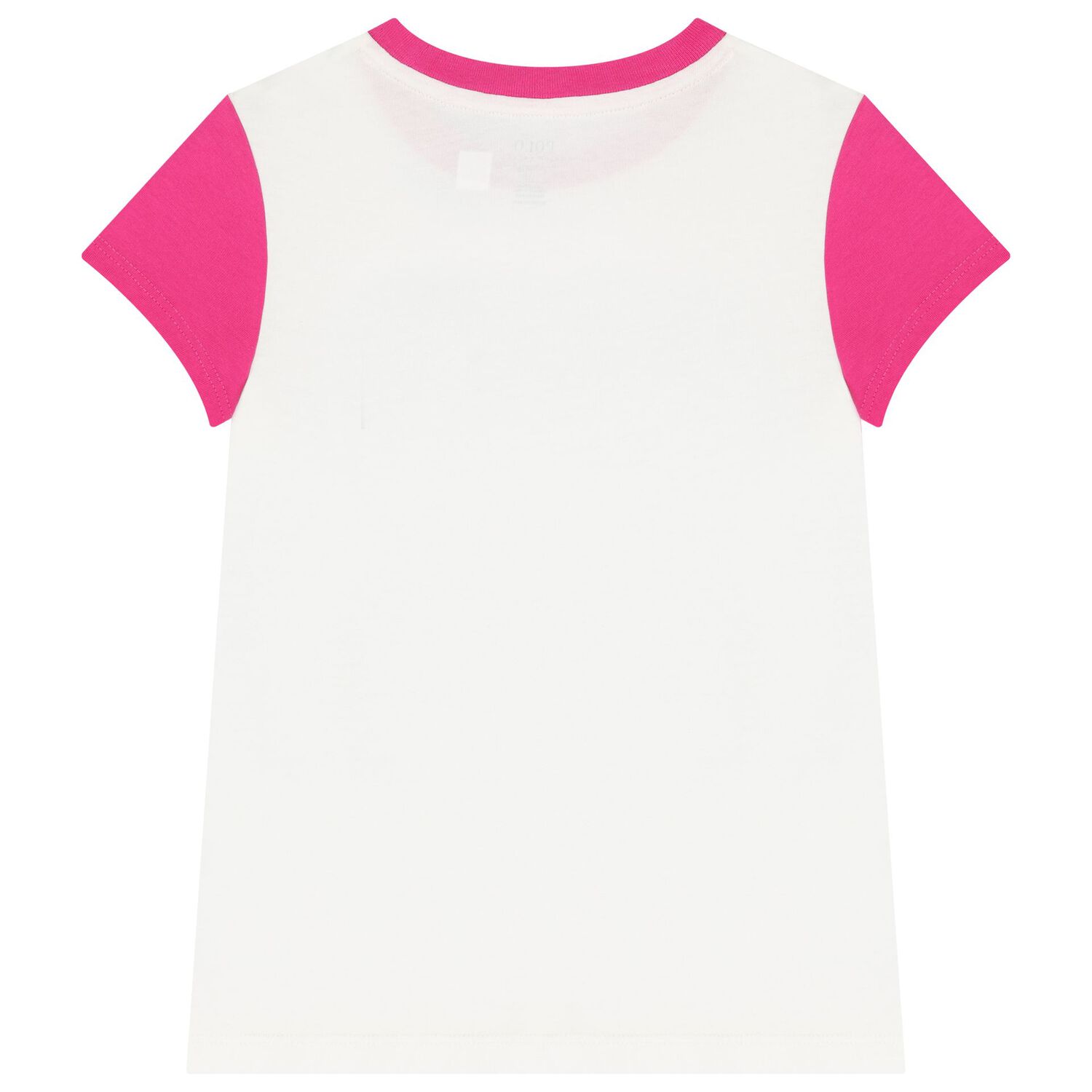 Girls Ivory & Pink Logo T-Shirt, 1, hi-res