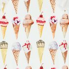 مايوة بنات بطبعة ايس كريم باللون الأبيض, 1, hi-res