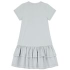 Girls Grey Logo Dress, 2, hi-res