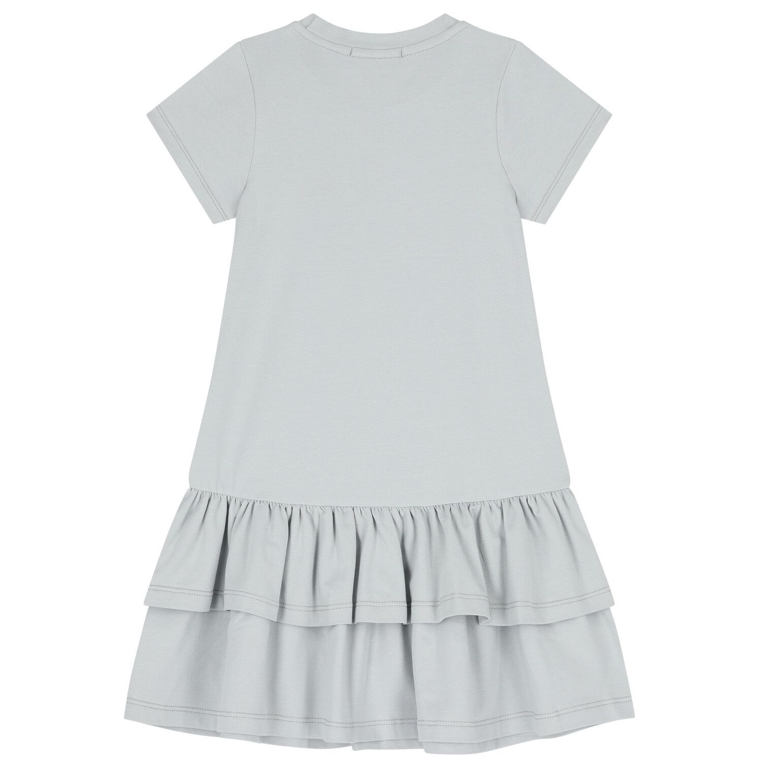Girls Grey Logo Dress, 2, hi-res