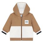 Baby Boys Beige Logo Tracksuit Set, 1, hi-res