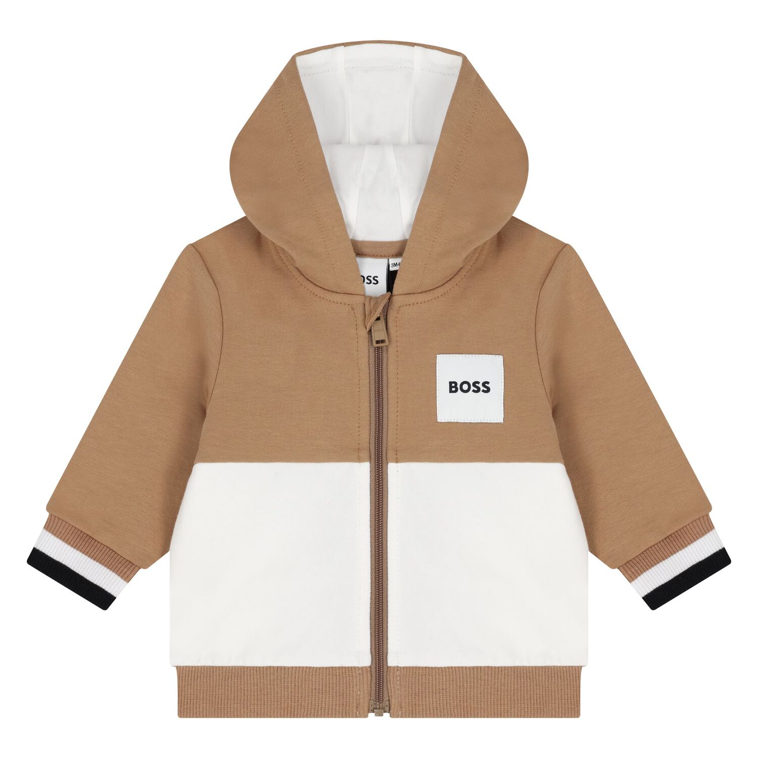 Baby Boys Beige Logo Tracksuit Set, 1, hi-res