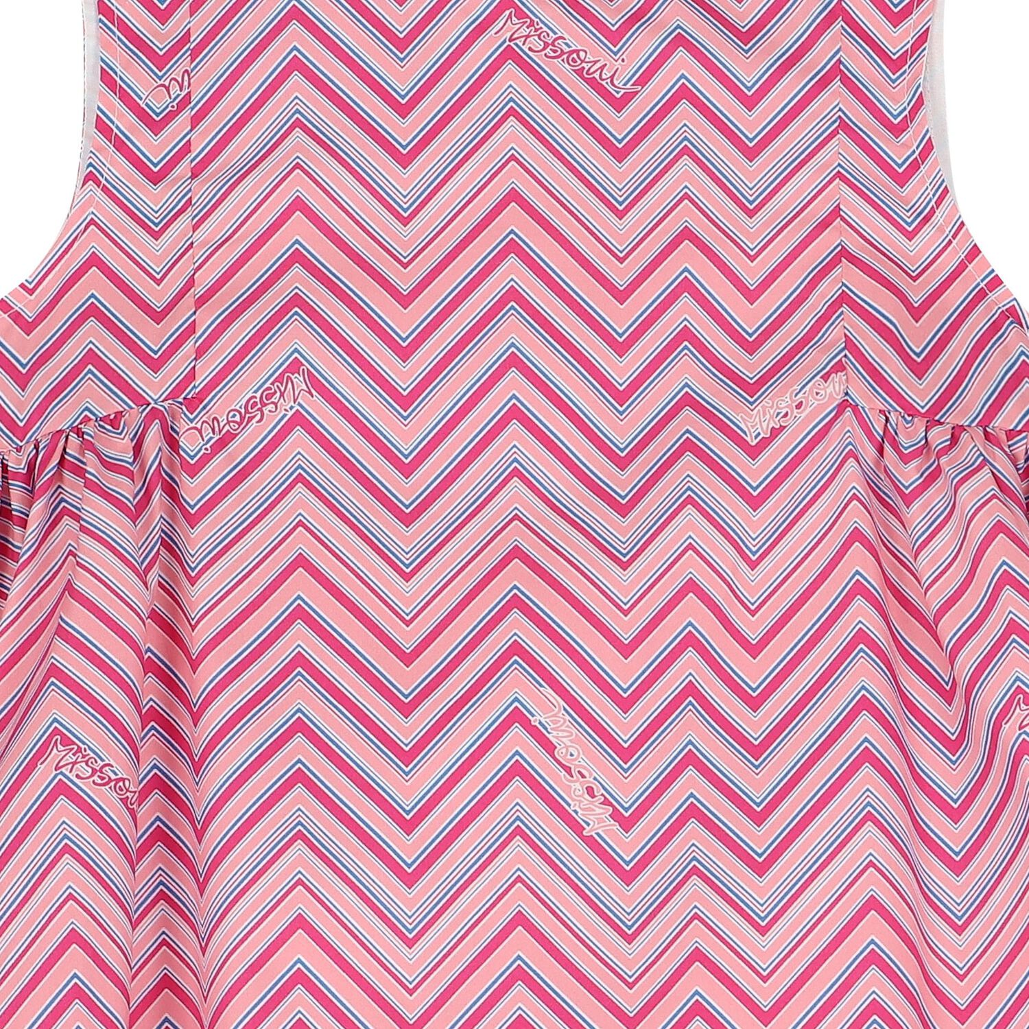 Girls Pink Zigzag Dress, 1, hi-res
